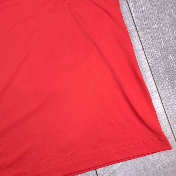 Nike Mens Golf Polo Shirt Size Medium Red Sport Performance Pocket Short Sleeve - Picture 3 of 6